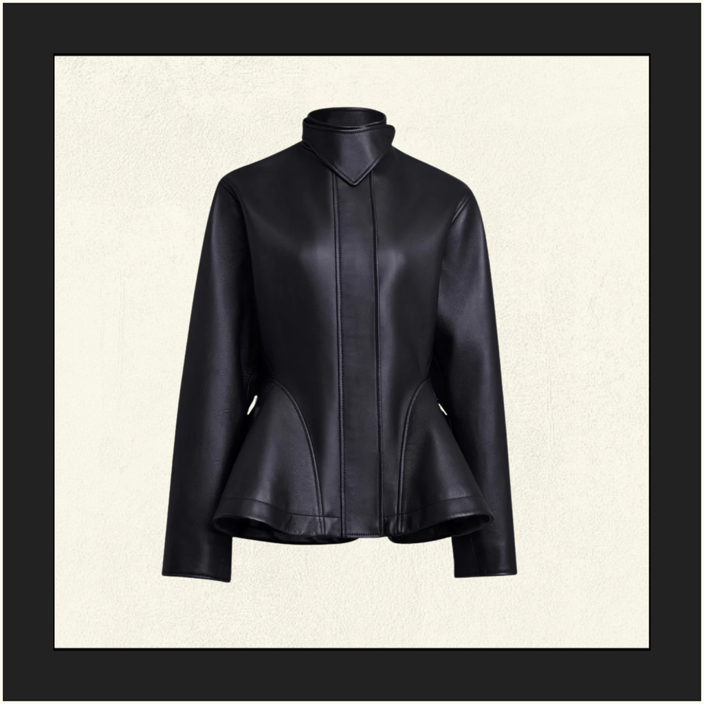 PEPLUM LEATHER JACKET