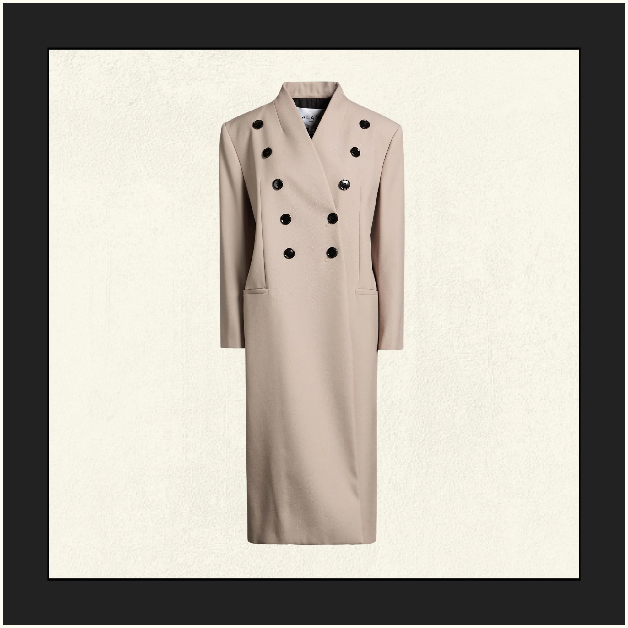 BUTTONED WOOL OVERCOAT