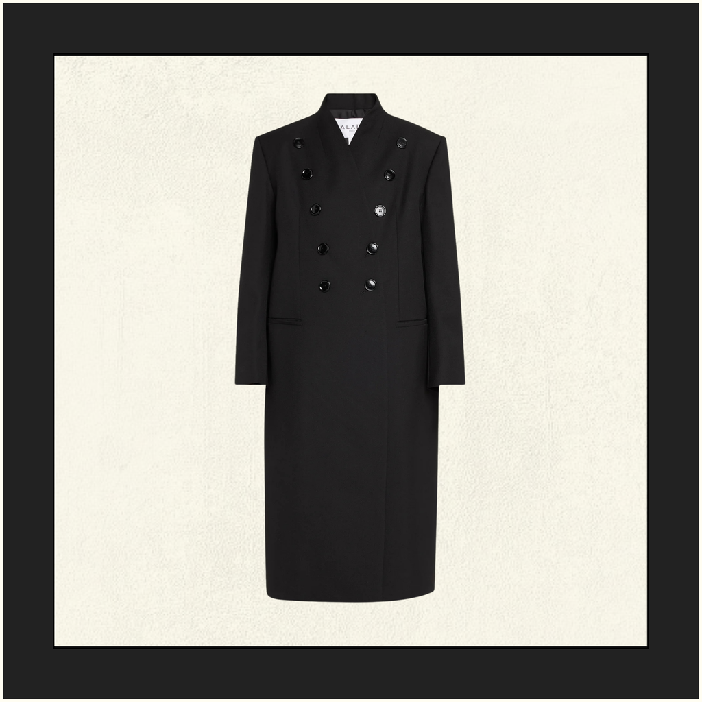 BUTTONED WOOL OVERCOAT