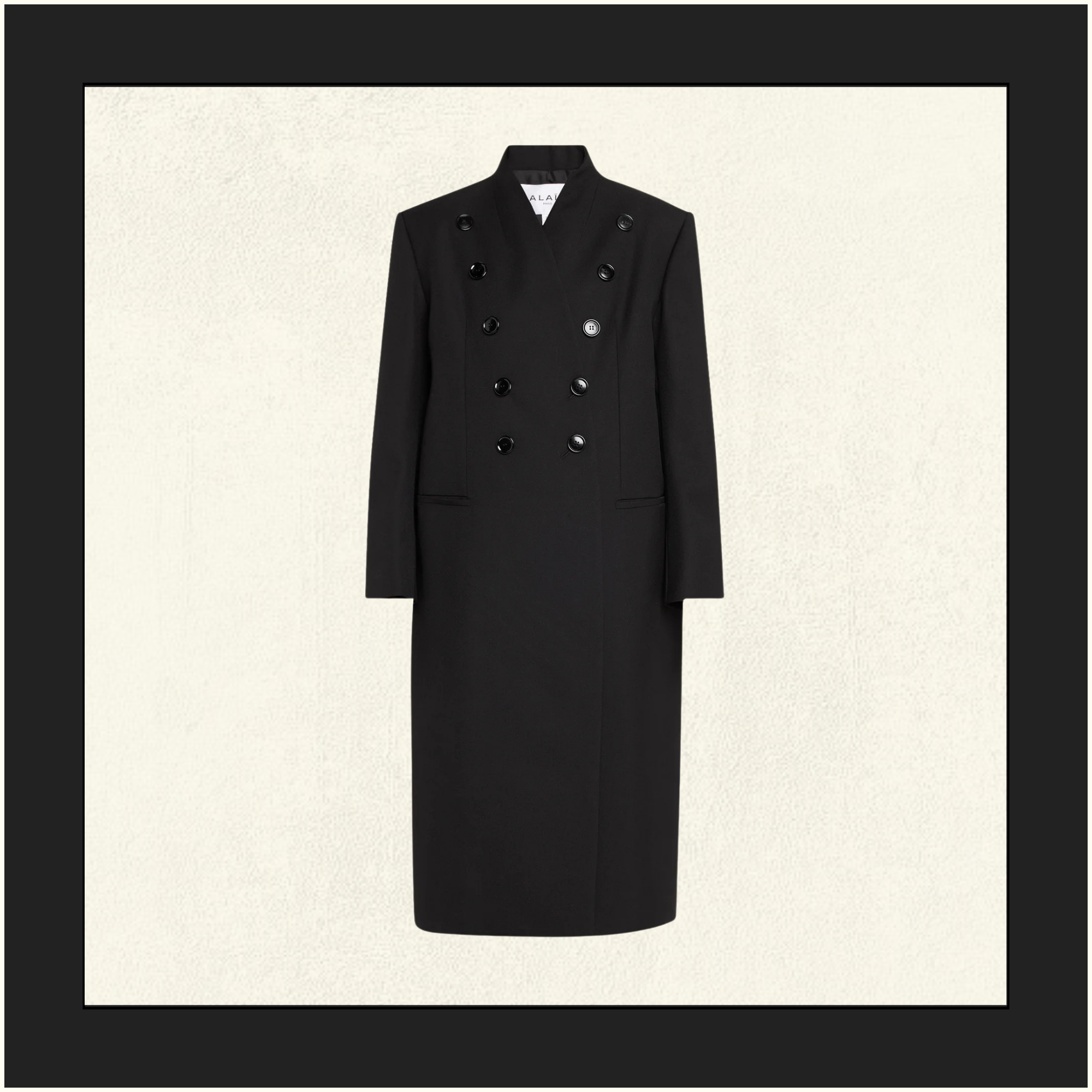 BUTTONED WOOL OVERCOAT