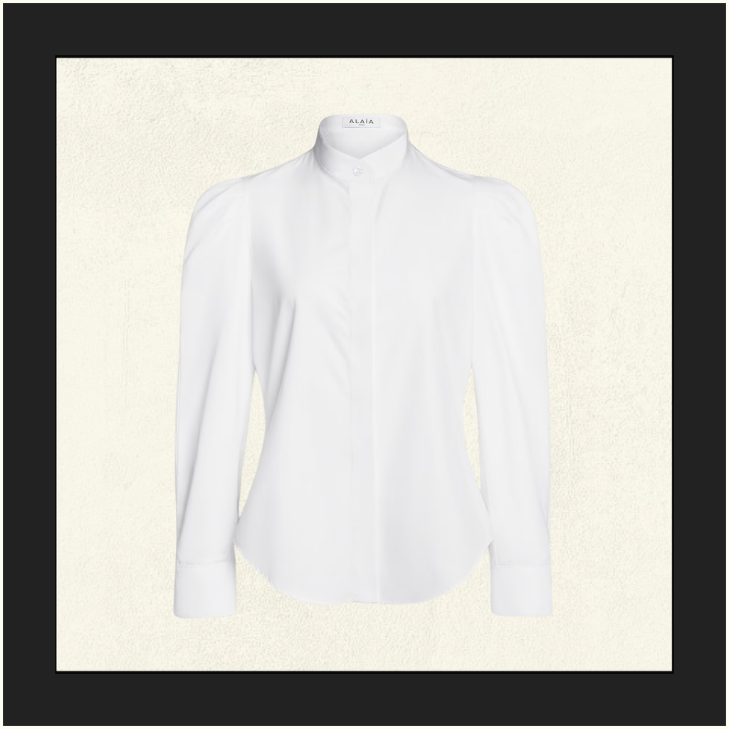 COTTON POPLIN PUFF SHIRT