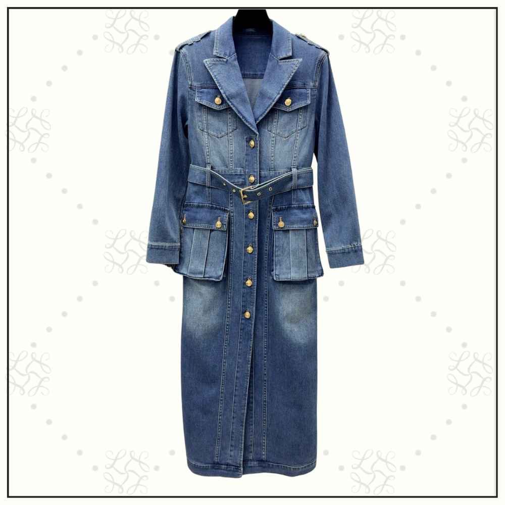 DENIM MIDI DRESS
