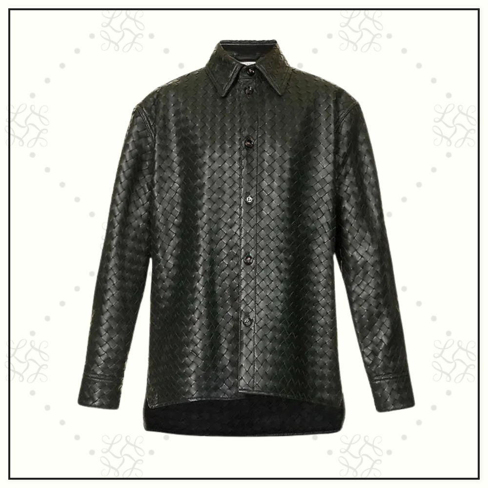 INTRECCIATO LEATHER SHIRT