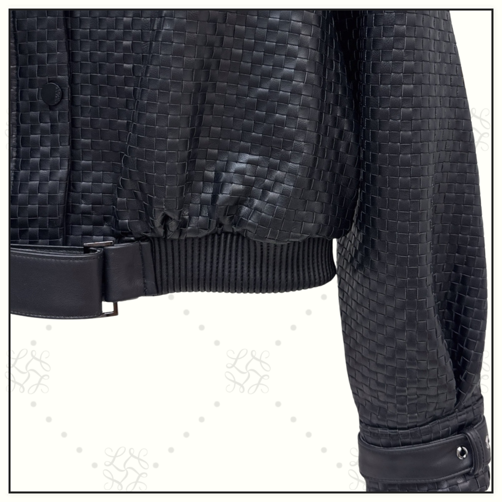 INTRECCIATO LEATHER JACKET