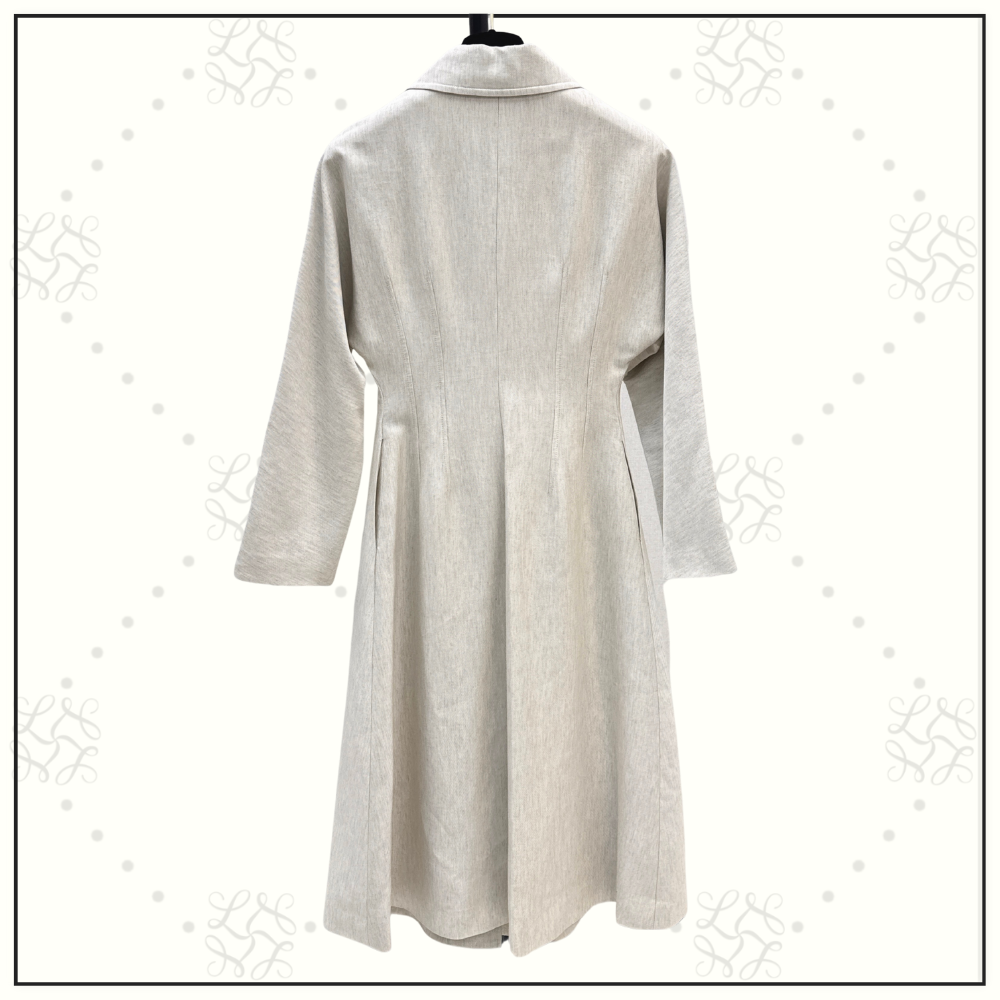 CINCH WAIST LINEN SILK COAT