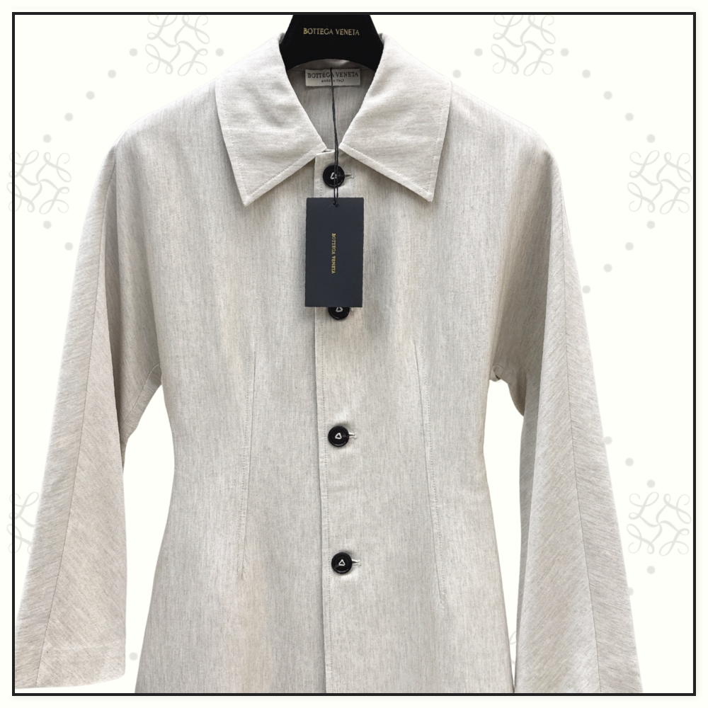 CINCH WAIST LINEN SILK COAT