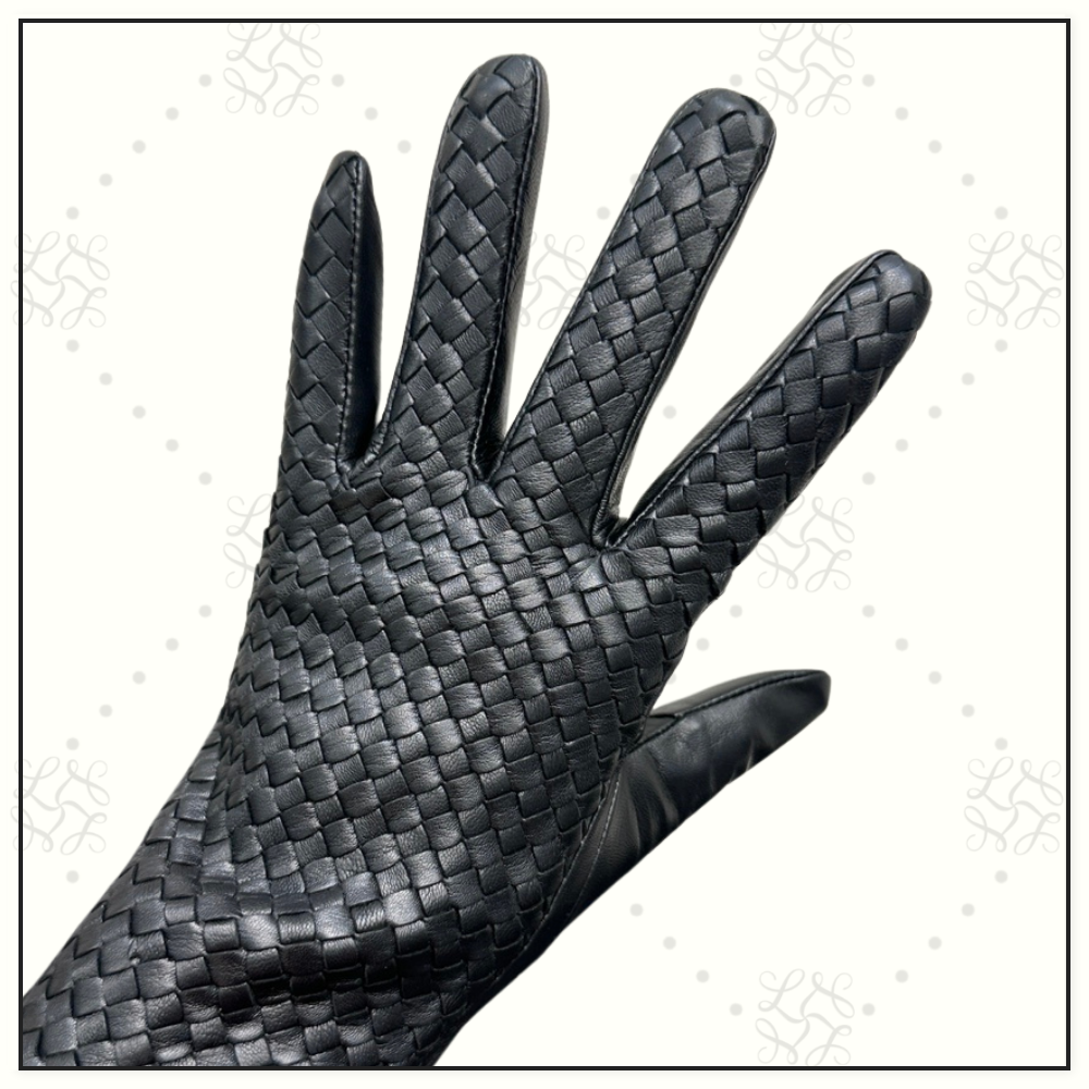 INTRECCIATO LEATHER GLOVES