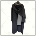 WOOL BLEND SCARF COLLAR COAT