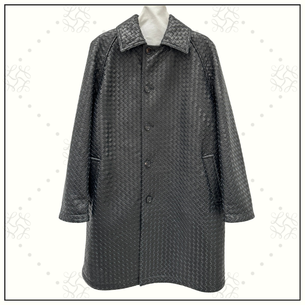 INTRECCIATO LEATHER COAT