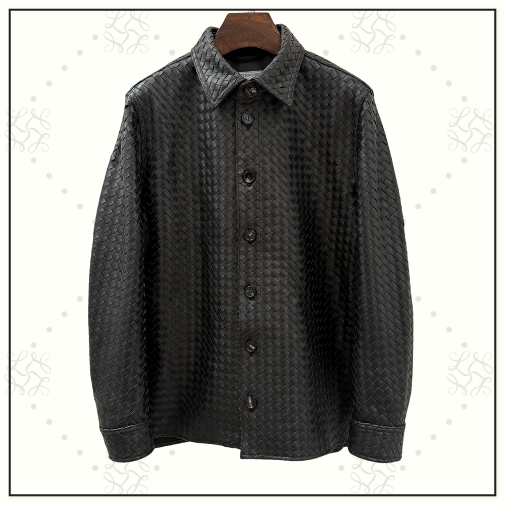 INTRECCIATO LEATHER SHIRT