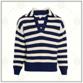 WOOL & CASHMERE STRIPE KNIT SWETER