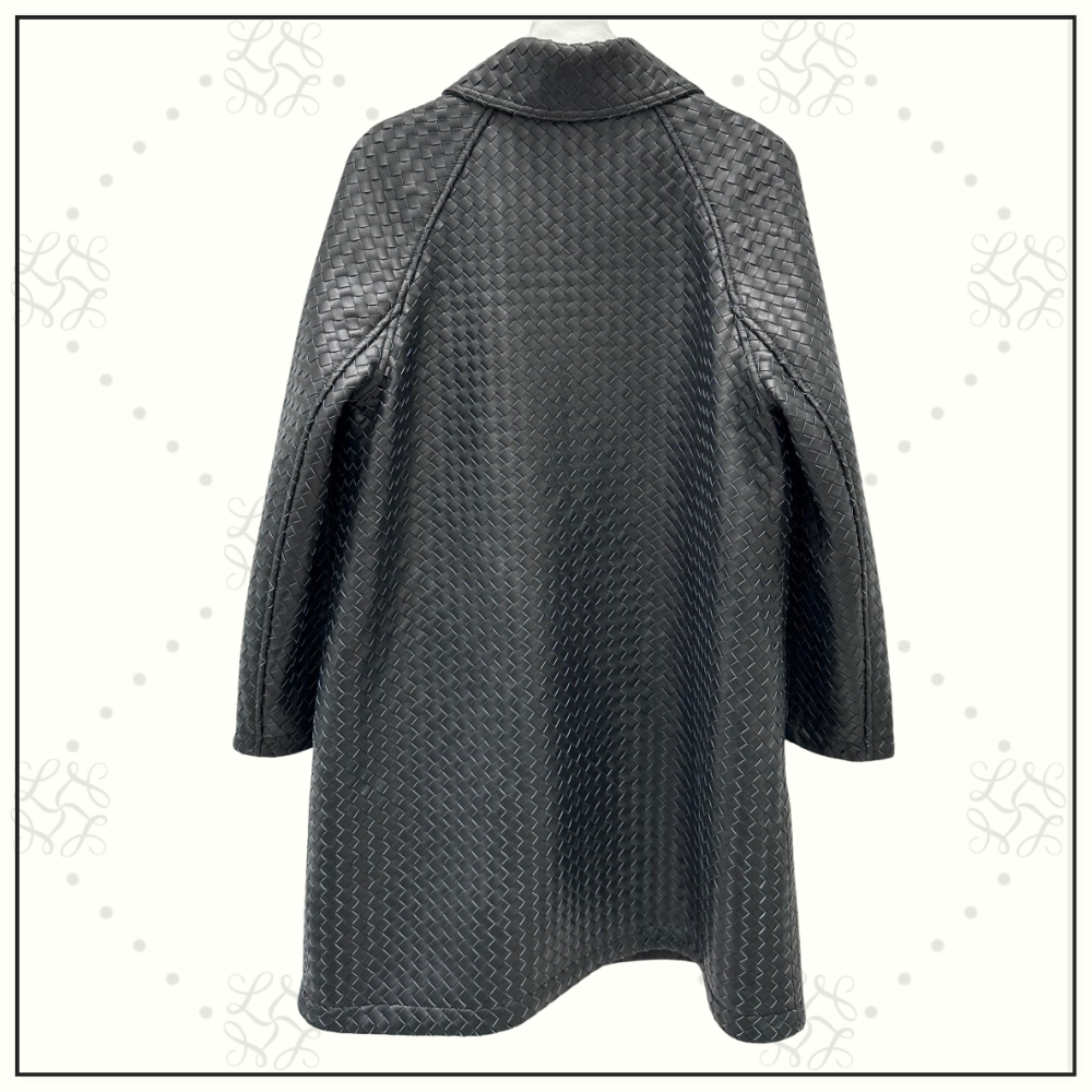 INTRECCIATO LEATHER COAT