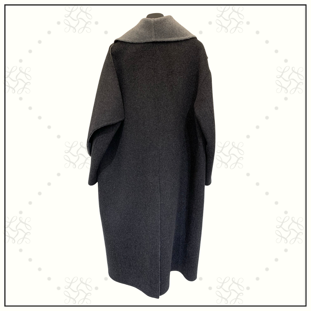WOOL BLEND SCARF COLLAR COAT