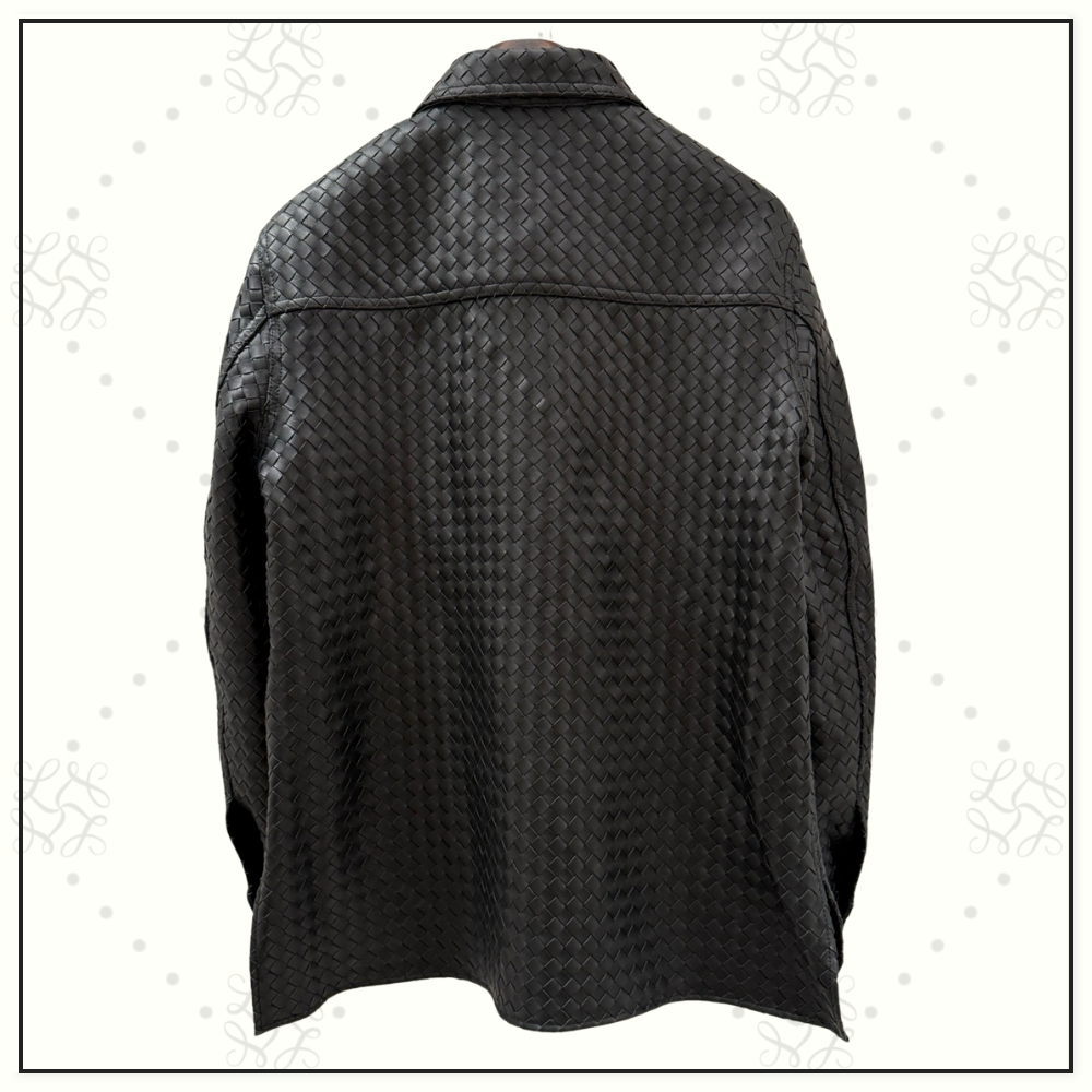 INTRECCIATO LEATHER SHIRT