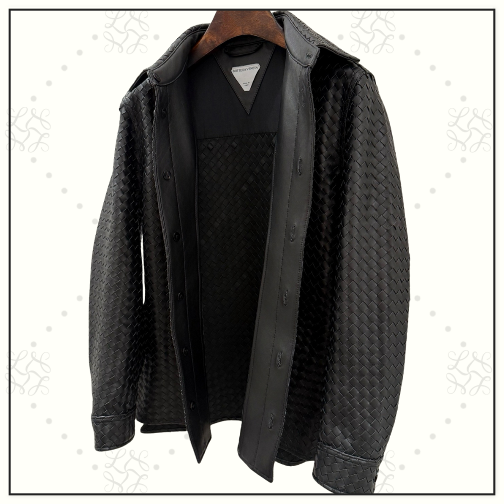 INTRECCIATO LEATHER SHIRT