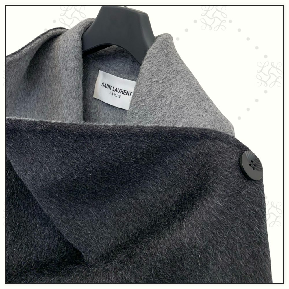 WOOL BLEND SCARF COLLAR COAT