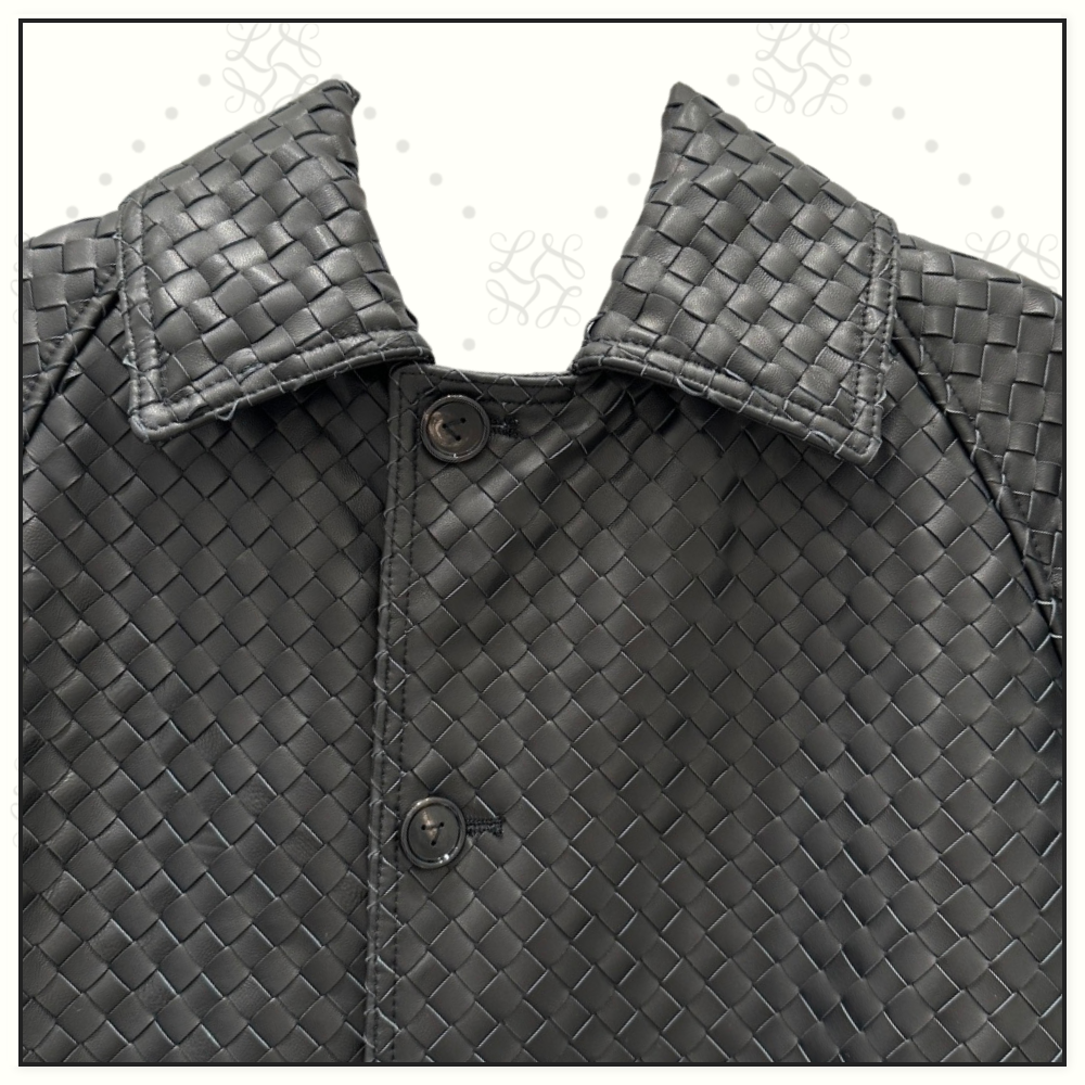 INTRECCIATO LEATHER COAT