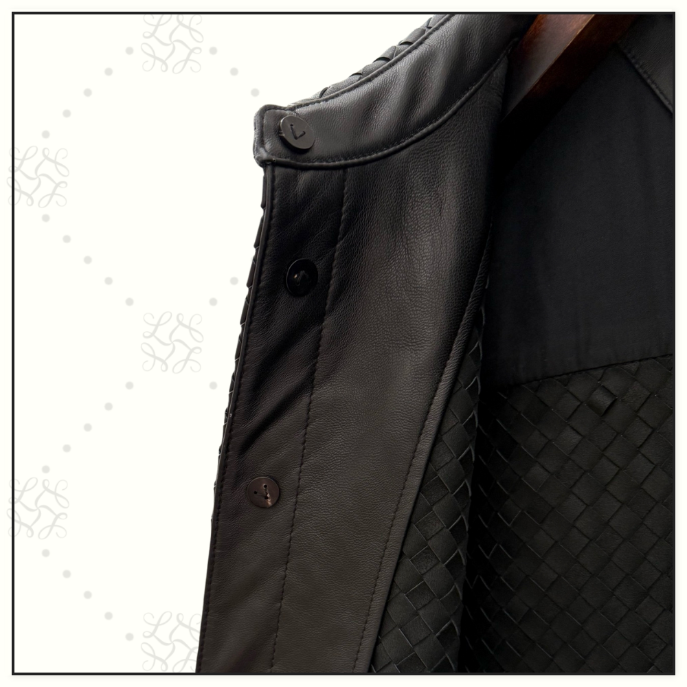 INTRECCIATO LEATHER SHIRT