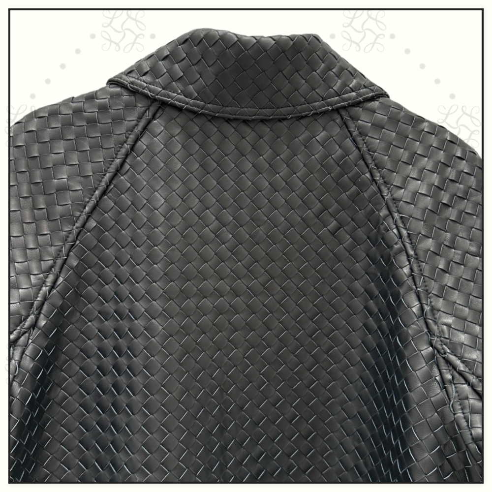 INTRECCIATO LEATHER COAT