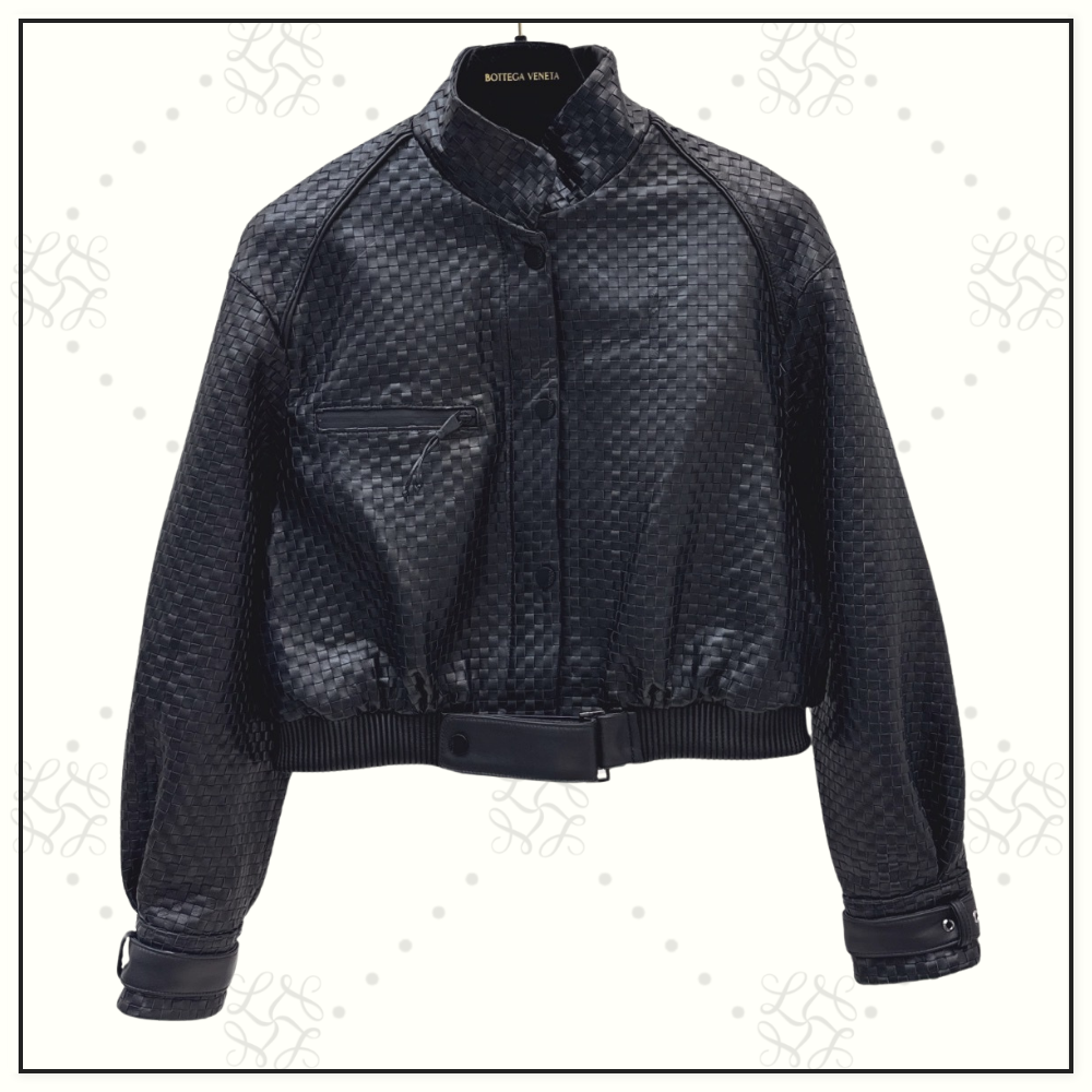 INTRECCIATO LEATHER JACKET