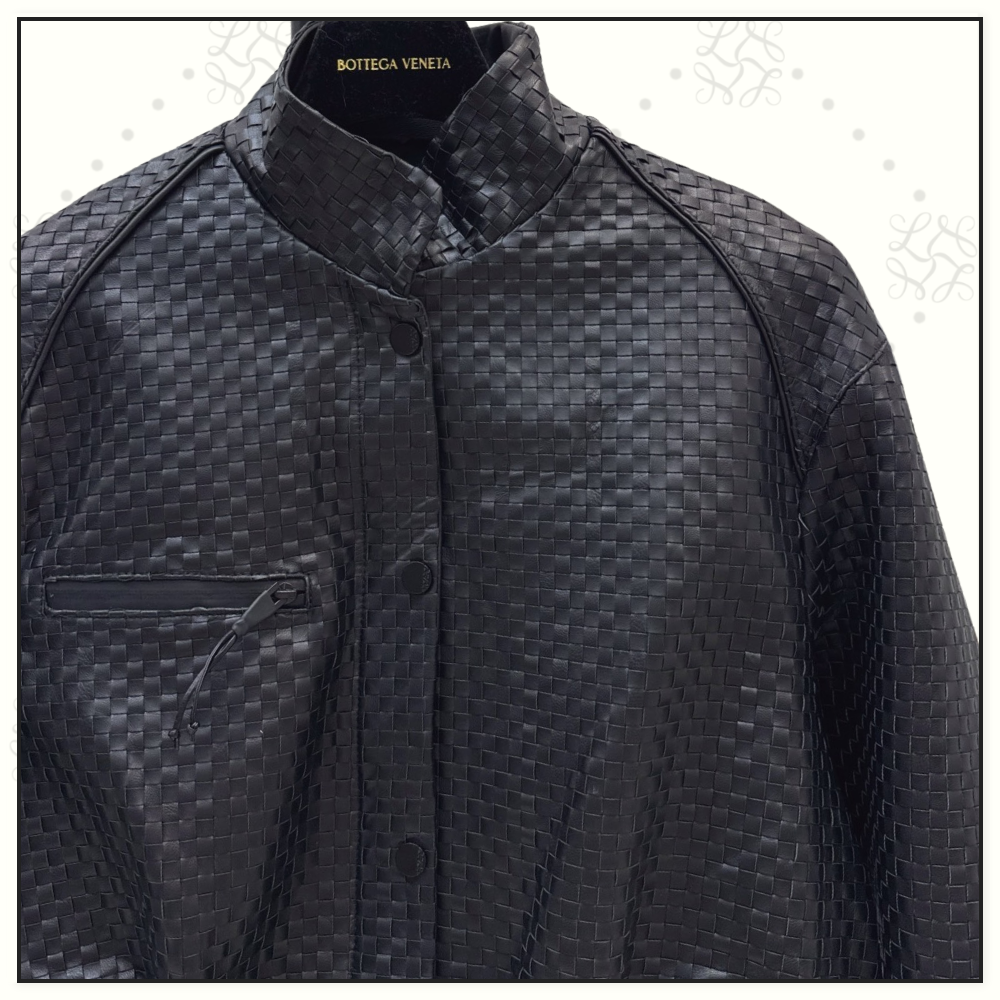 INTRECCIATO LEATHER JACKET