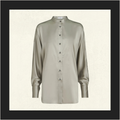 SILK MANDARIN COLLAR SHIRT
