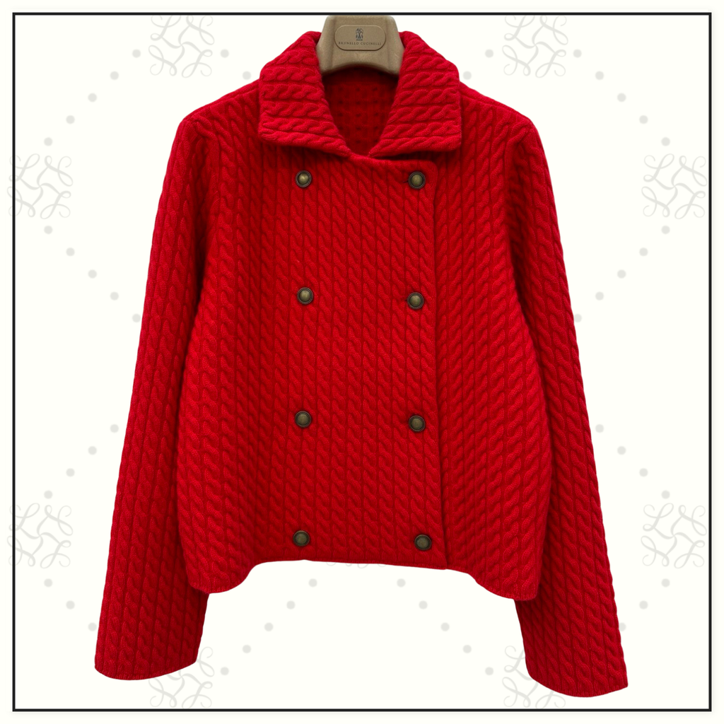 CASHMERE CABLE KNIT SWEATER