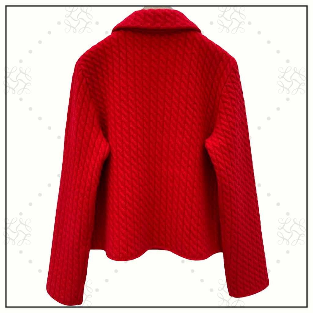 CASHMERE CABLE KNIT SWEATER