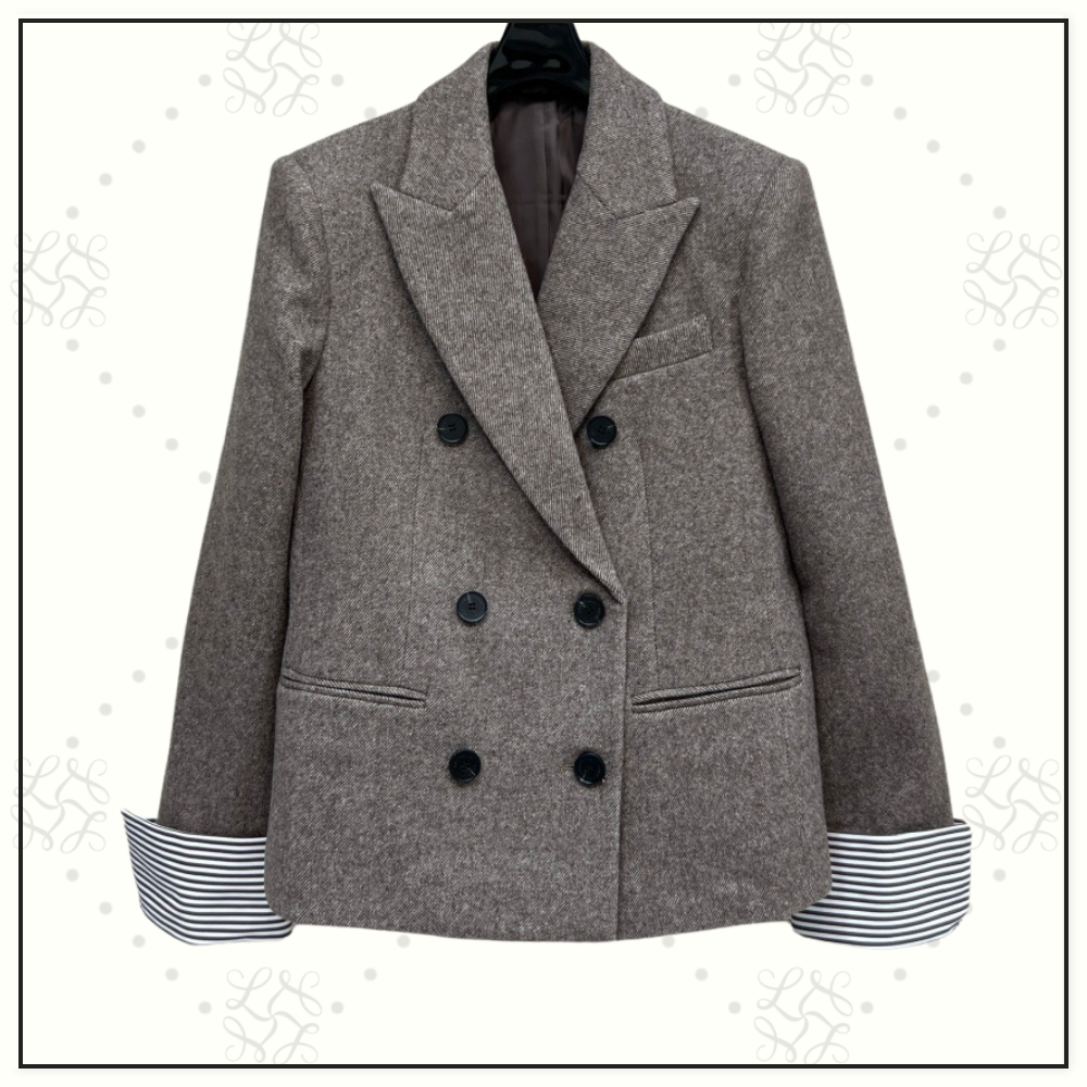 VIRGIN WOOL BLAZER & WRAP SKIRT