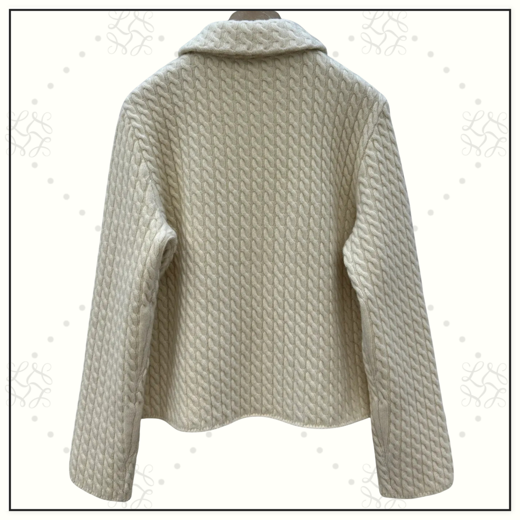 CASHMERE CABLE KNIT SWEATER