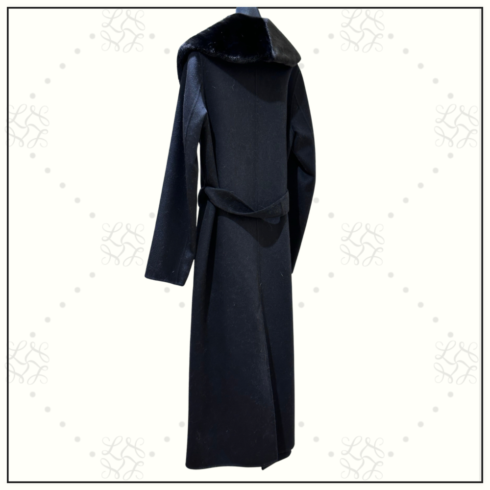 MINK LAPEL CASHMERE COAT