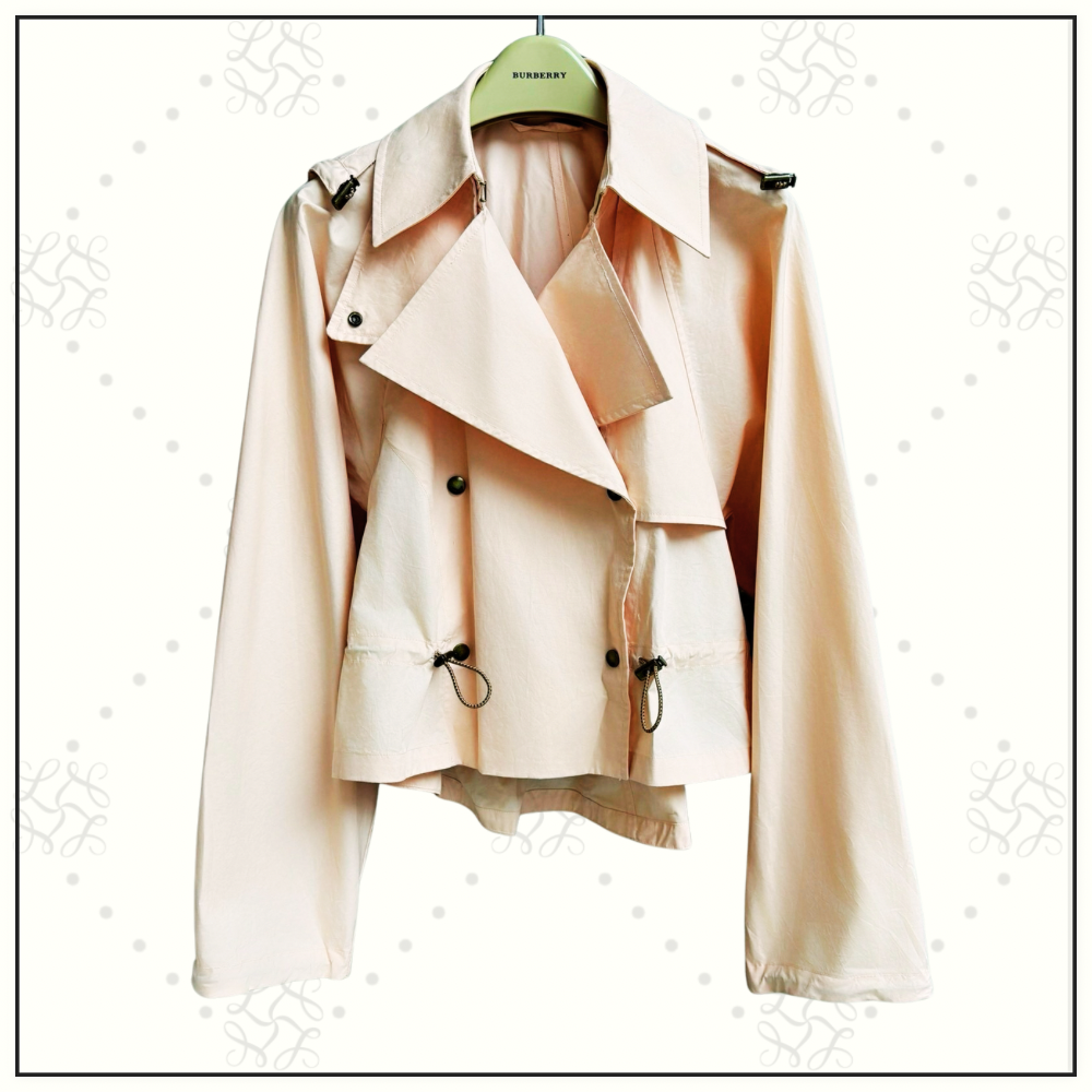 TROPICAL GABARDINE HOODED TRENCH JACKET