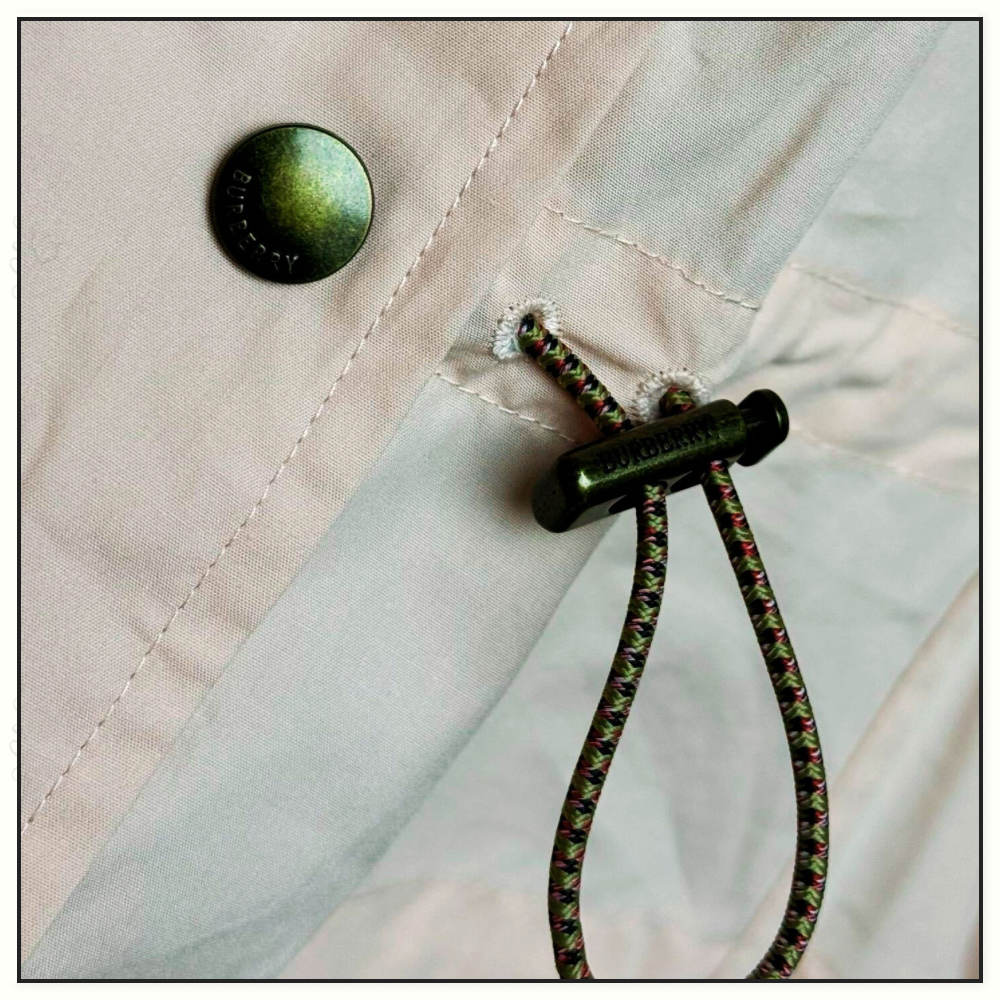 TROPICAL GABARDINE HOODED TRENCH JACKET