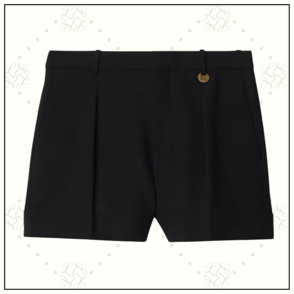 PLEATED WOOL TAILORED SHORTS