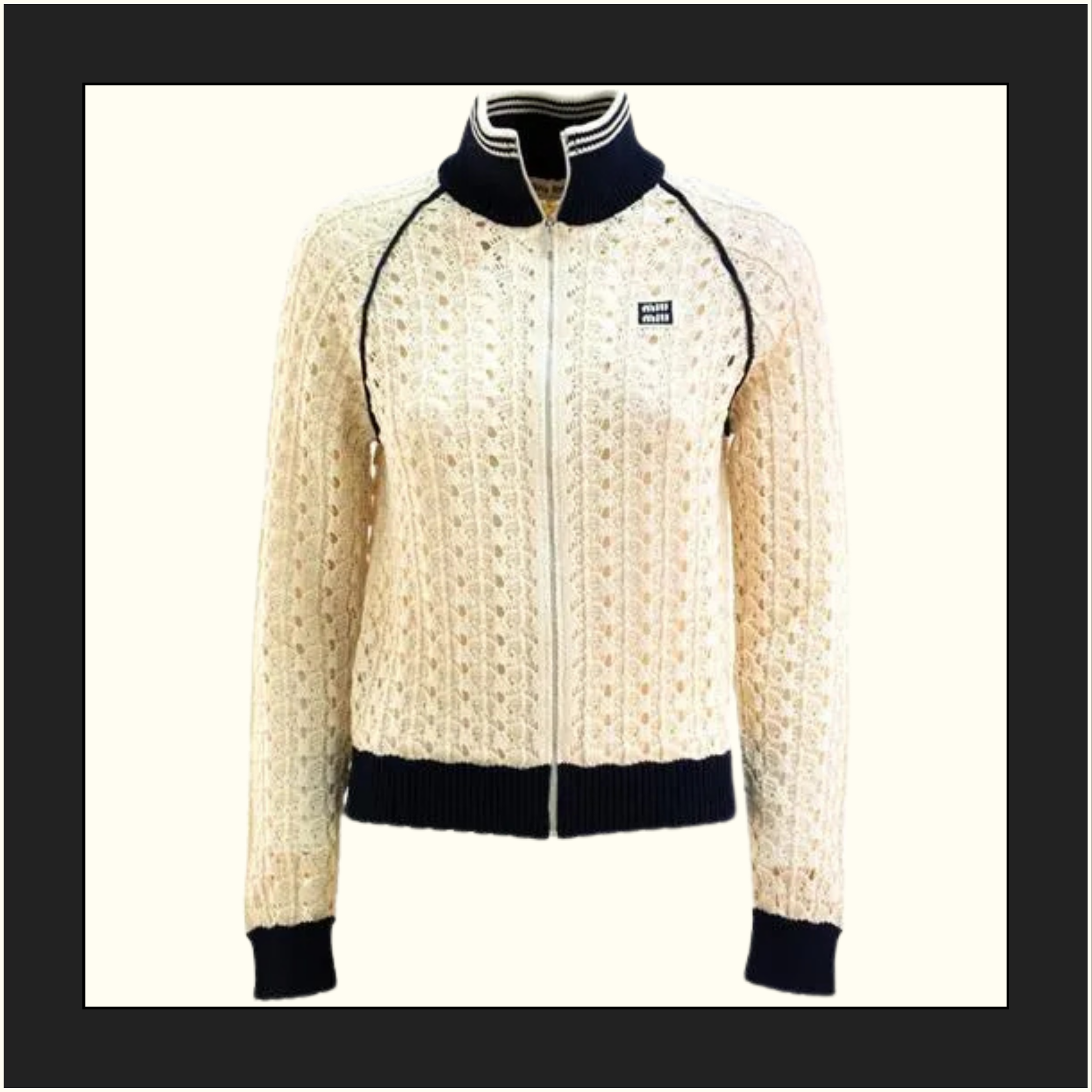 OPENWORK KNIT CARDIGAN