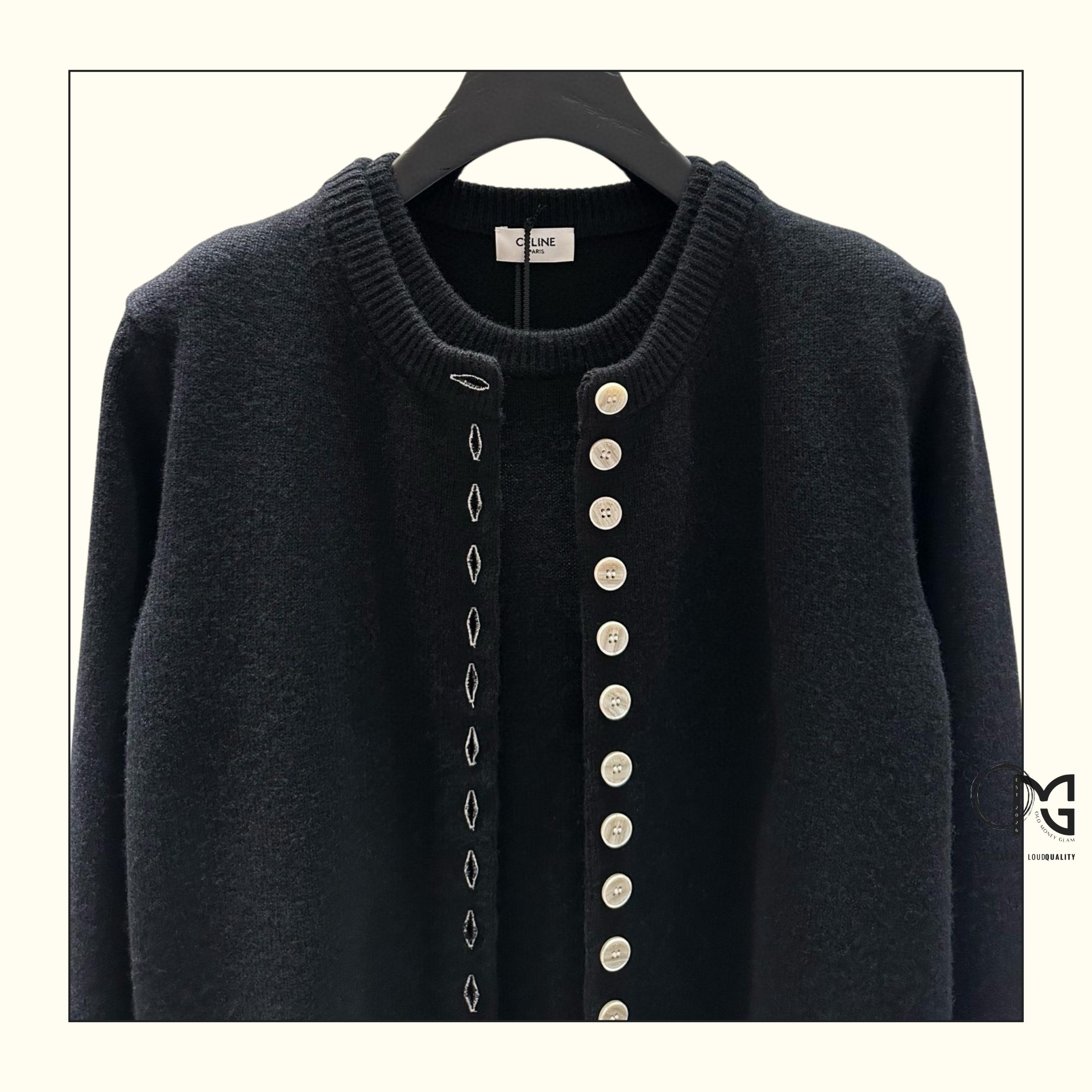BLACK CASHMERE TWINSET CARDIGAN