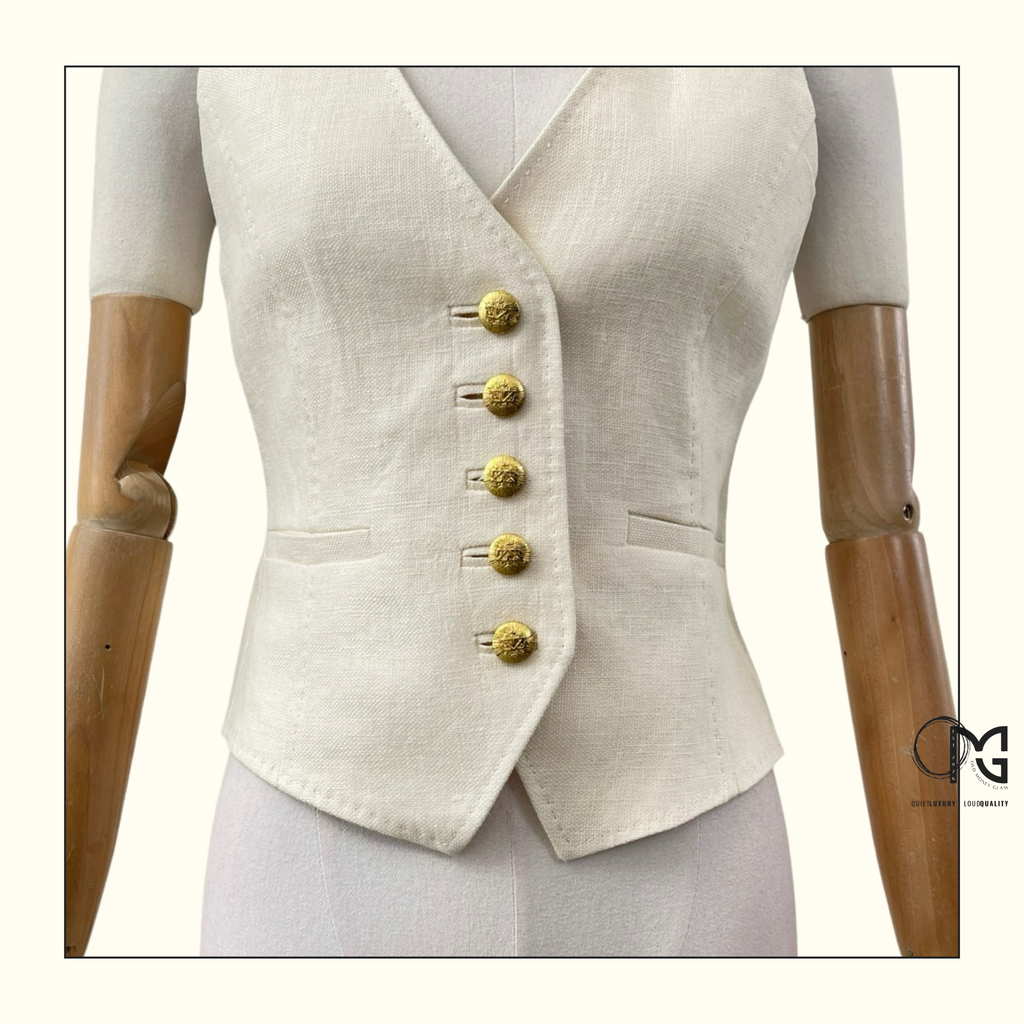 CRUSH LINEN VEST