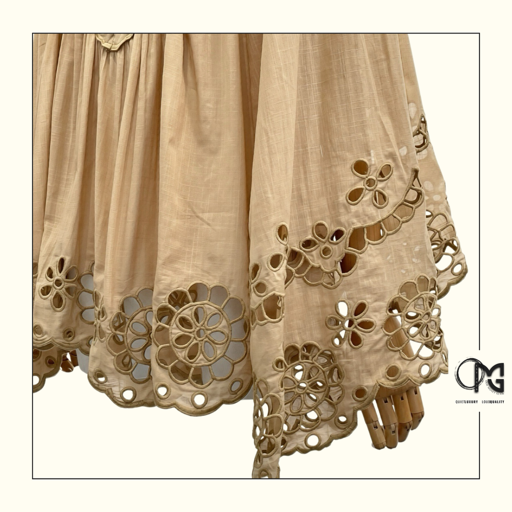 AWAKEN EMBROIDERED YOKE BLOUSE & KICK FLARE