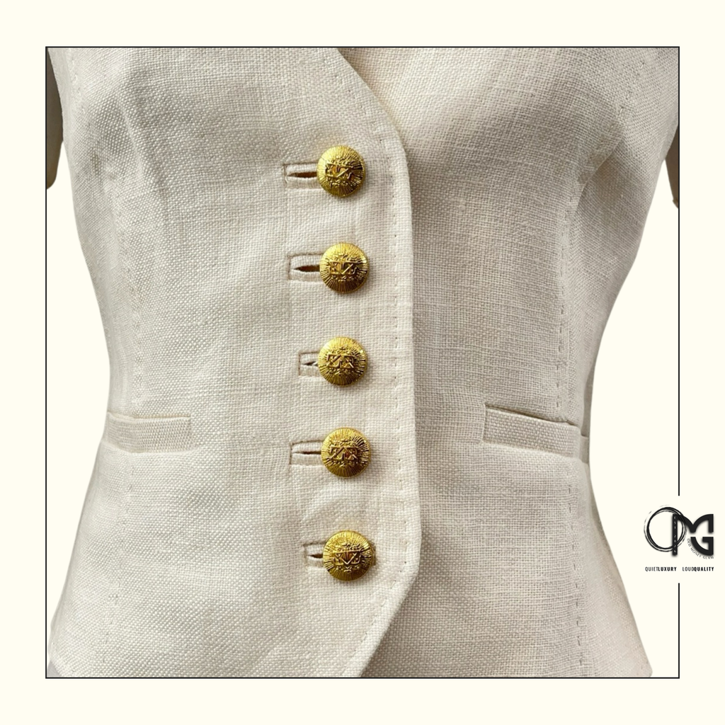 CRUSH LINEN VEST