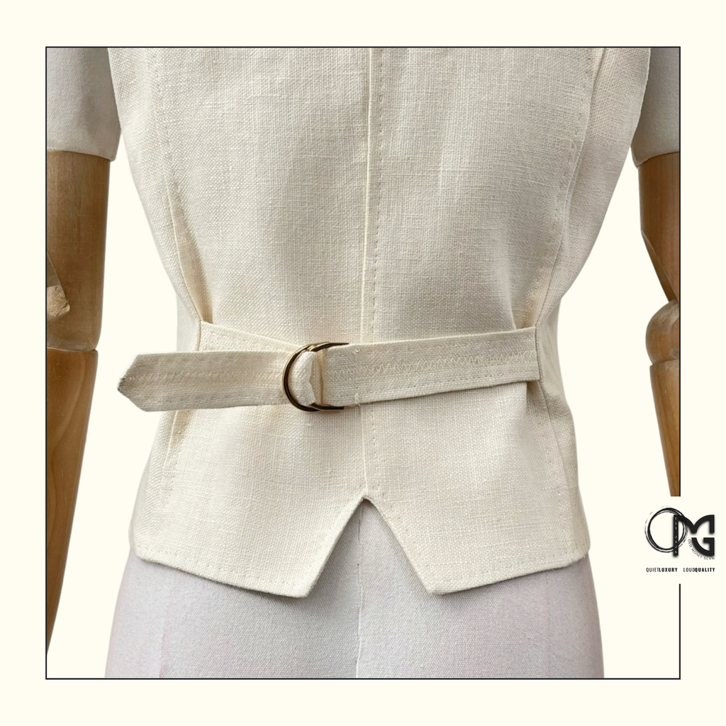 CRUSH LINEN VEST