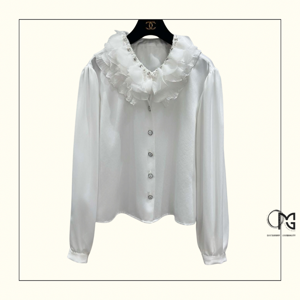 SATIN & SILK MUSLIN BLOUSE