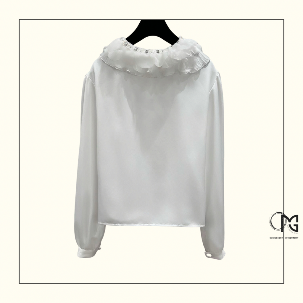 SATIN & SILK MUSLIN BLOUSE