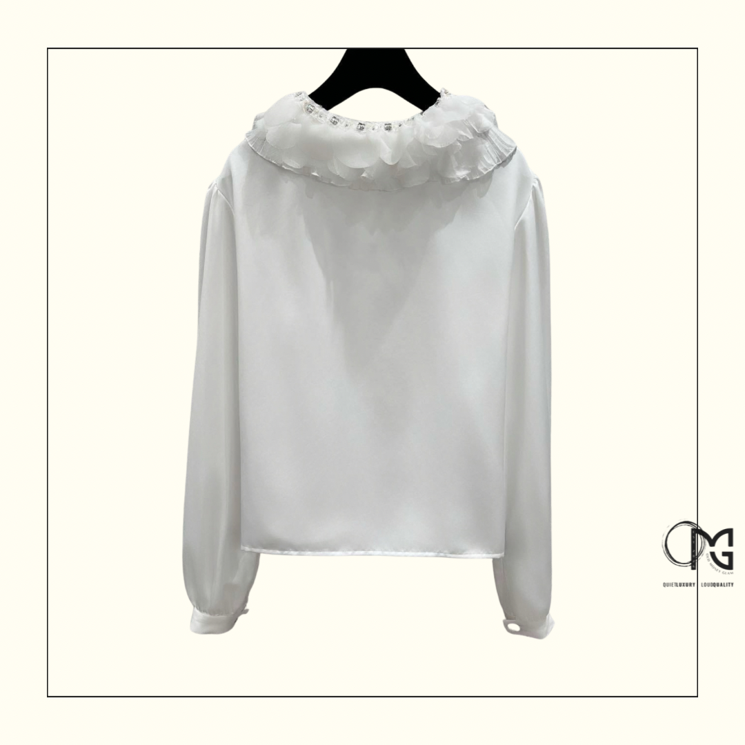 SATIN & SILK MUSLIN BLOUSE