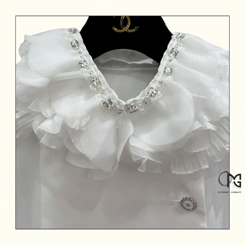SATIN & SILK MUSLIN BLOUSE