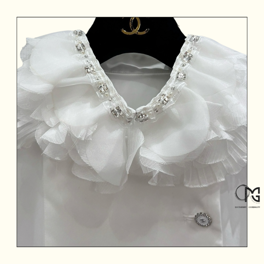 SATIN & SILK MUSLIN BLOUSE