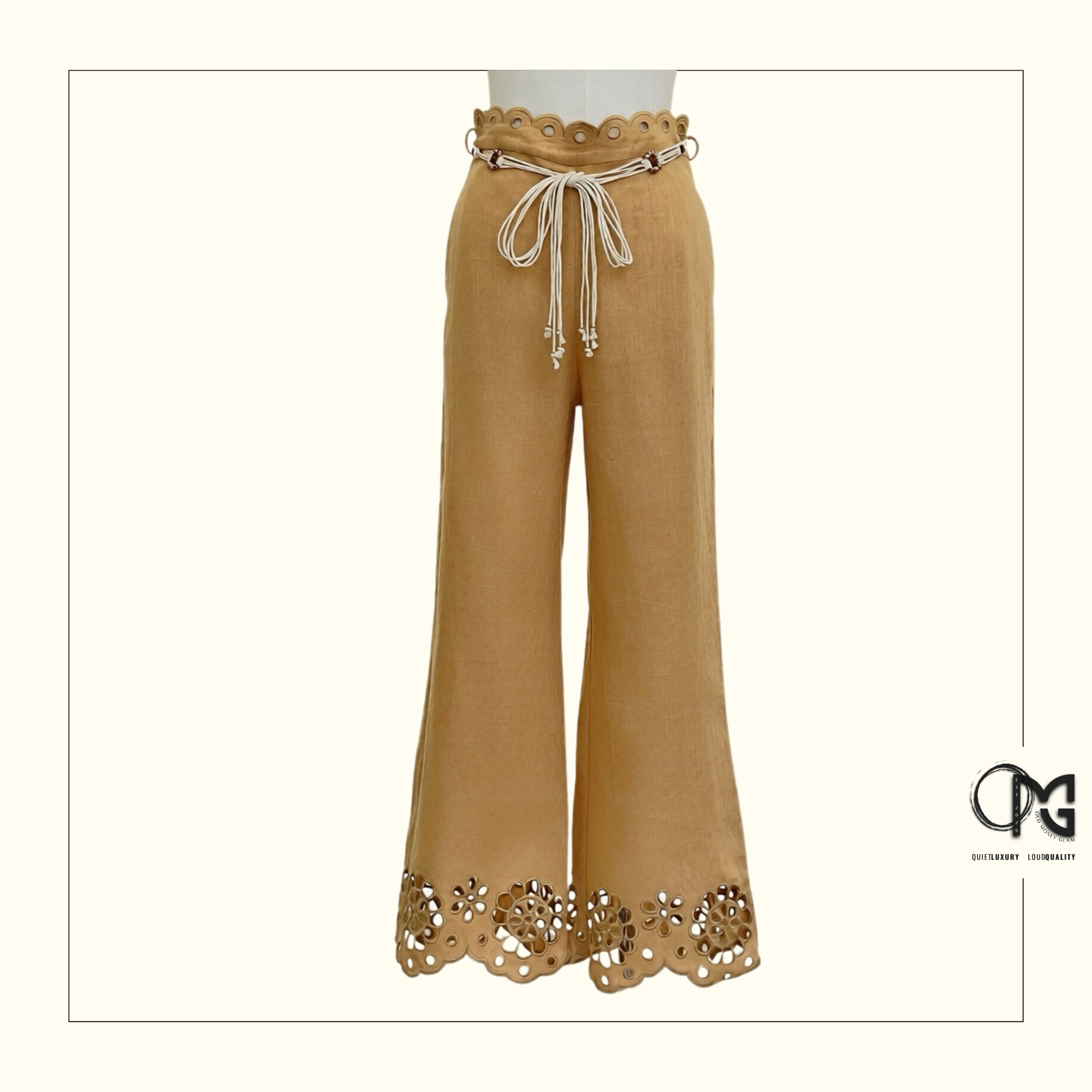 AWAKEN EMBROIDERED YOKE BLOUSE & KICK FLARE