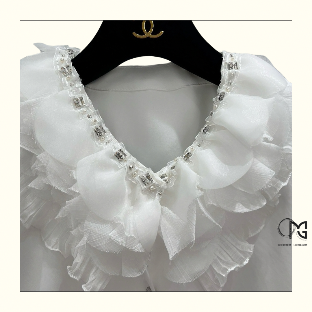 SATIN & SILK MUSLIN BLOUSE