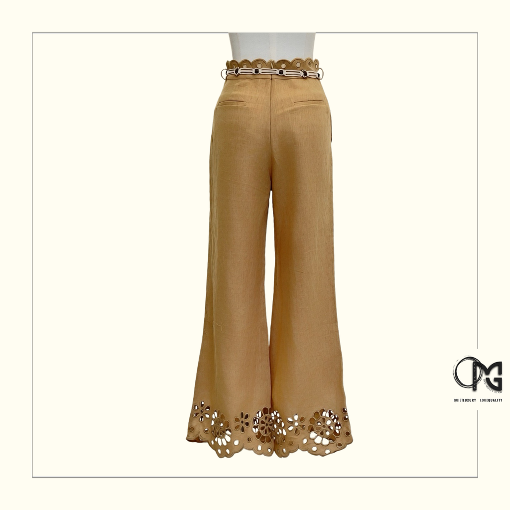 AWAKEN EMBROIDERED YOKE BLOUSE & KICK FLARE