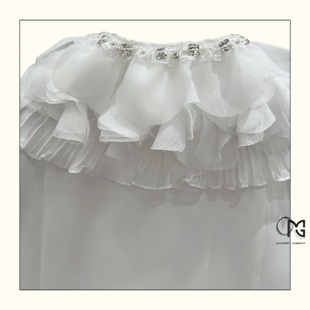 SATIN & SILK MUSLIN BLOUSE