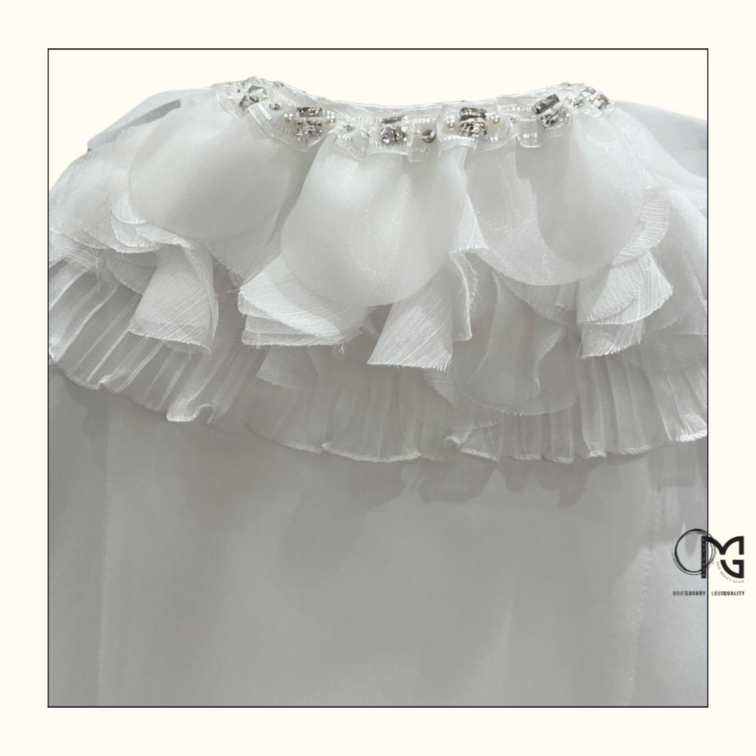 SATIN & SILK MUSLIN BLOUSE